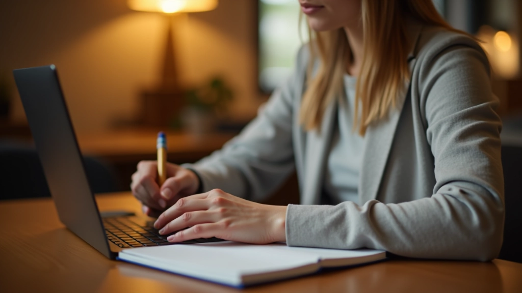 Laptop s poznámkami